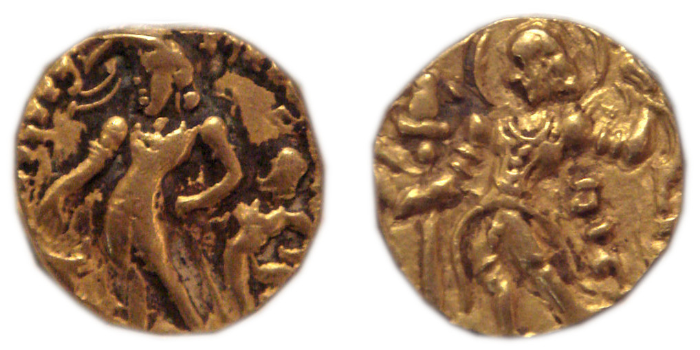 Chandragupta II gold coins of the Gupta Empire, 400 CE