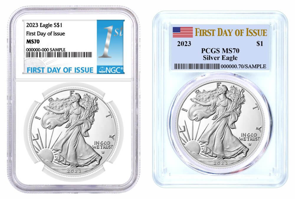 First Day of Issue Silver Eagle