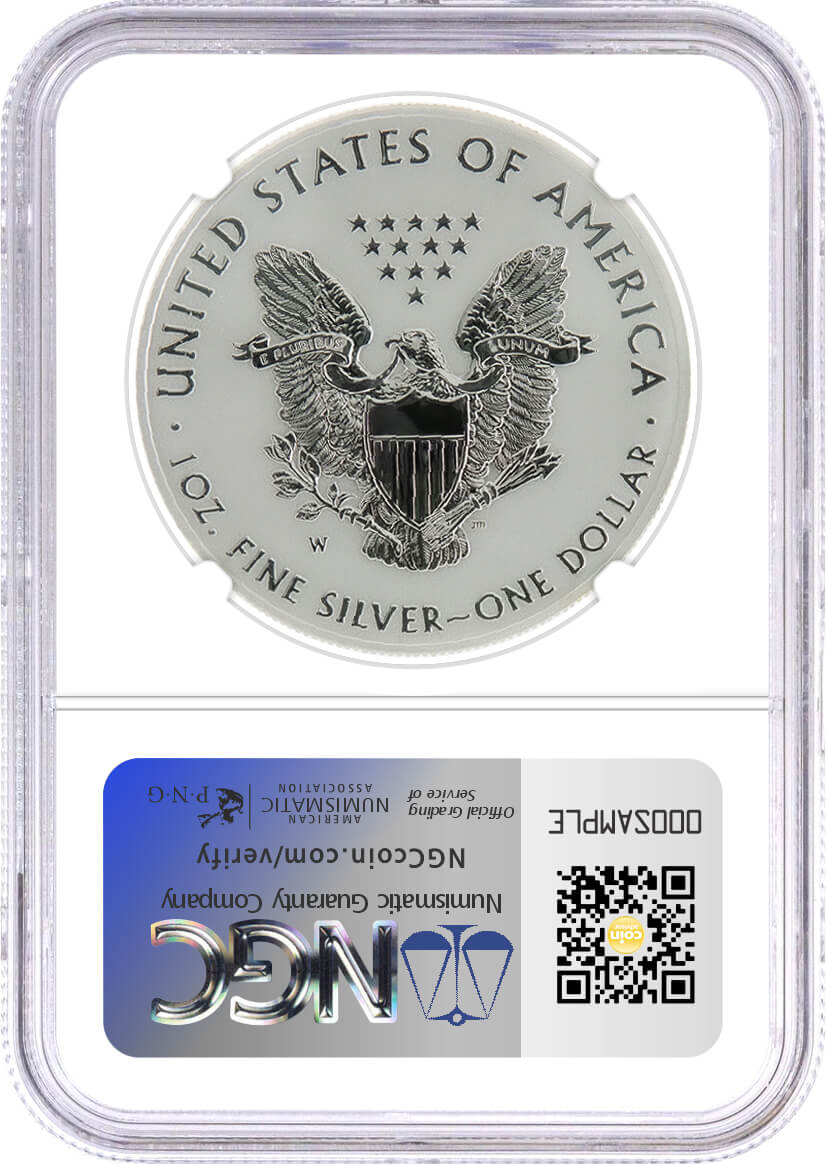 2021 WS $1 Silver Eagle T-1 & T-2 Reverse Proof 2-Coin Silver Design Set NGC Reverse PF70 First Day of Issue Mercanti/Gaudioso Signed Limited Edition Dual Signature U.S. Mint Engraver Series