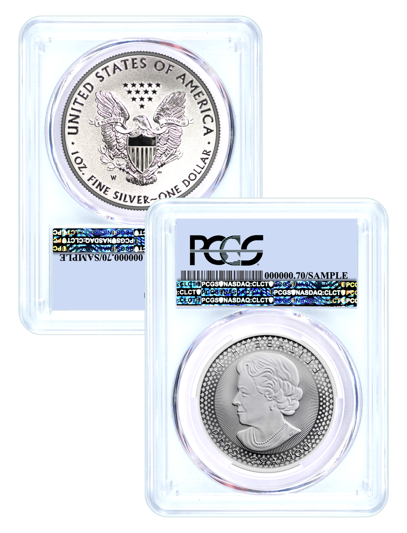 2019 Pride of Two Nations Silver Eagle Enhanced Reverse Proof/Silver Maple Leaf Modified Proof  PCGS PR70 First Day of Issue Black Shield Label