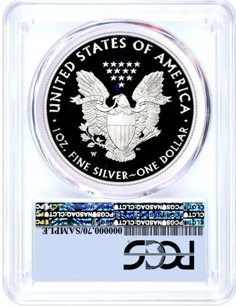 2020 W Proof Silver Eagle PCGS PR70 DCAM First Strike First Day of Issue Black Shield