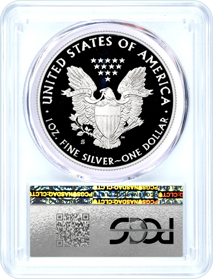 2019 S Proof Silver Eagle Mint locations 3 Coin Set PCGS PR70 DCAM First Day of Issue Silver Foil Label