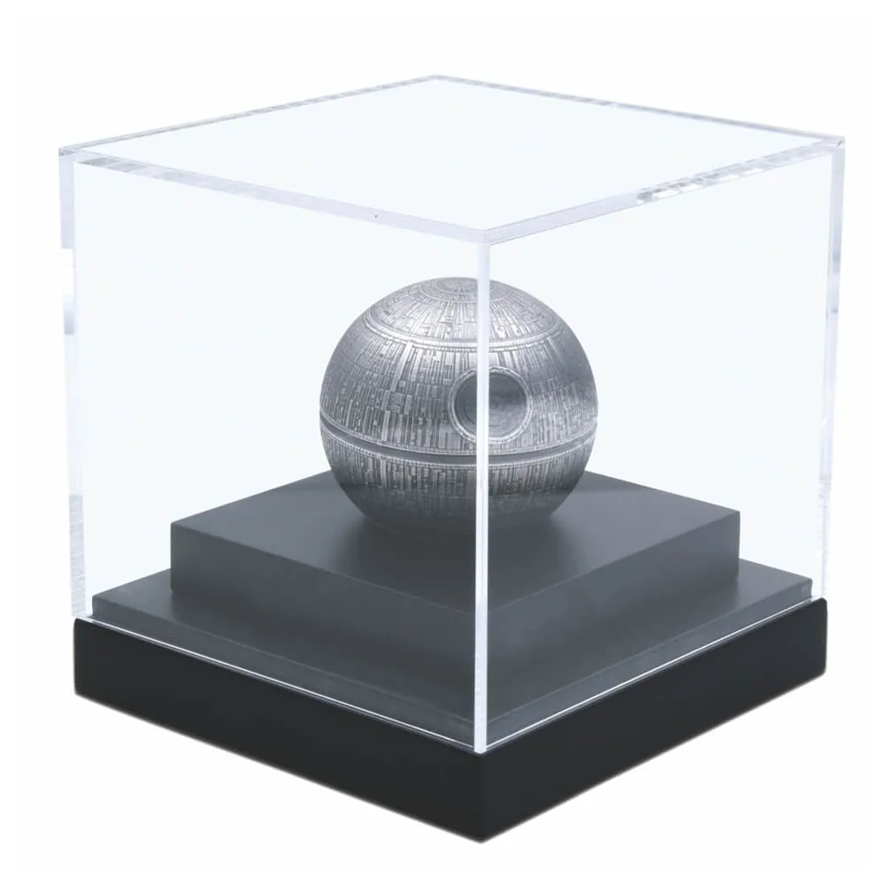 2020 Niue $100 Pure .999 Silver Kilo Spherical Star Wars Death Star in OGP with COA and Display Case