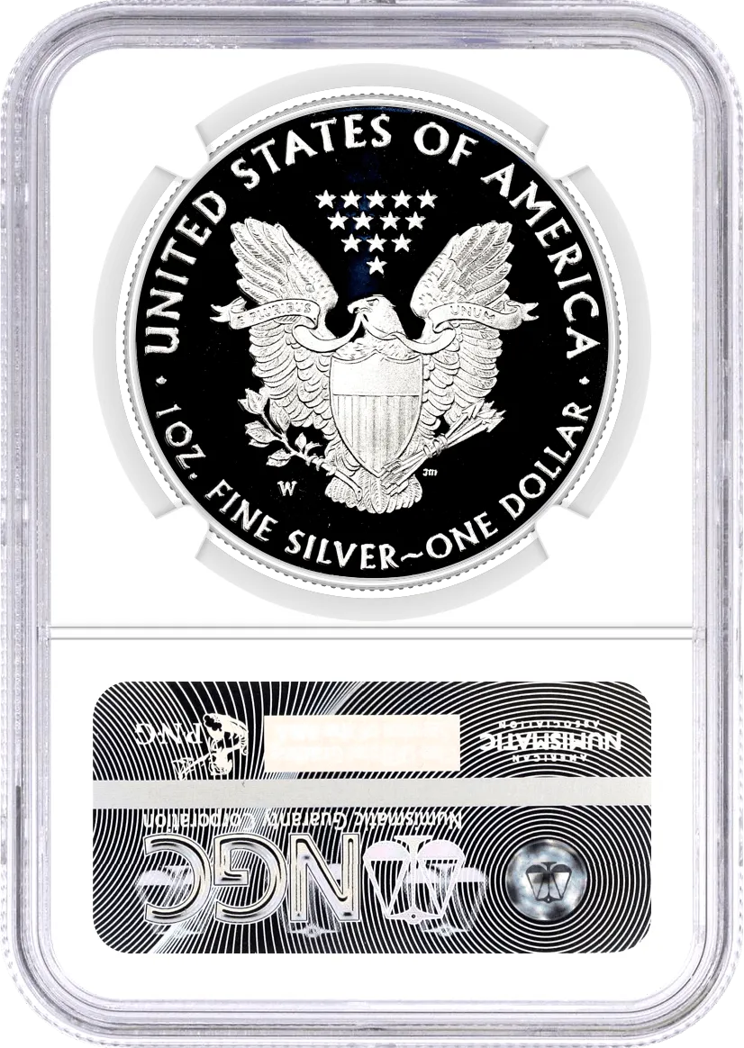 2021 W $1 Proof Silver Eagle Type 1 Congratulations Set NGC PF70 UCAM First Day of Issue Mercanti Signed U.S Mint Engraver Series