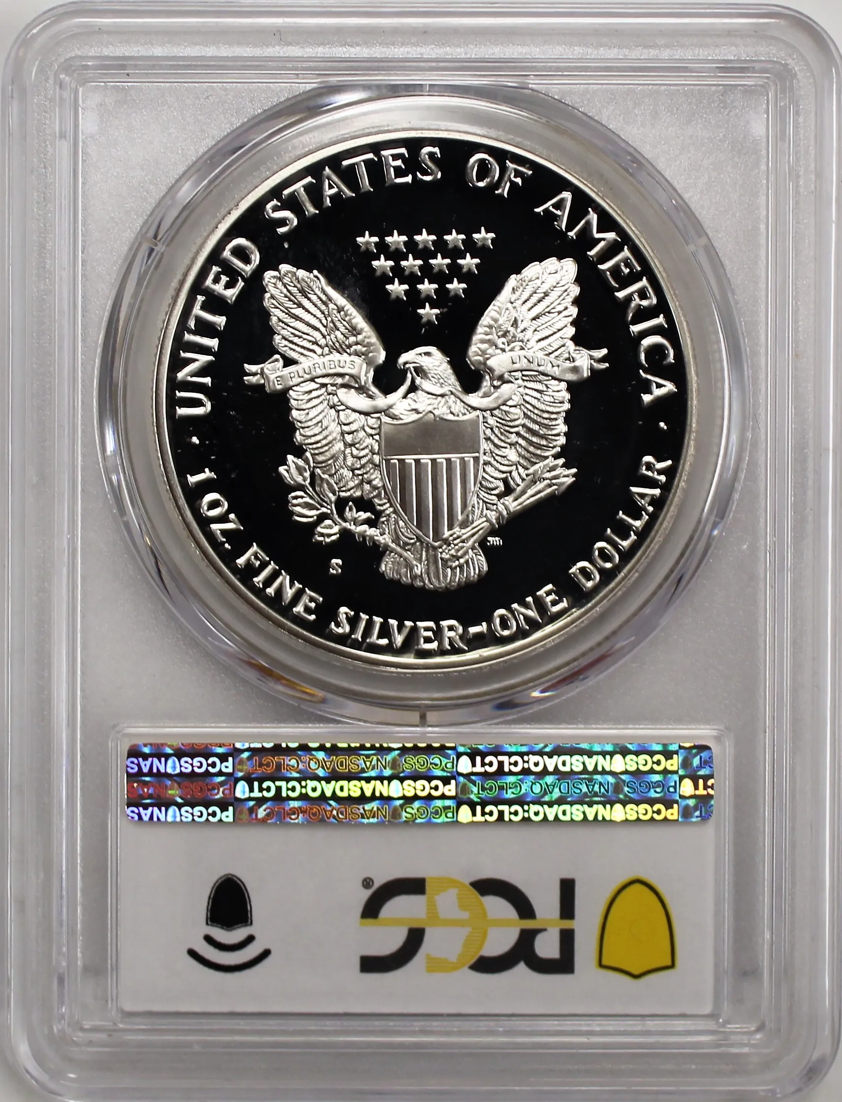 1990 S $1 Proof Silver Eagle PCGS PR70 DCAM Blue Label