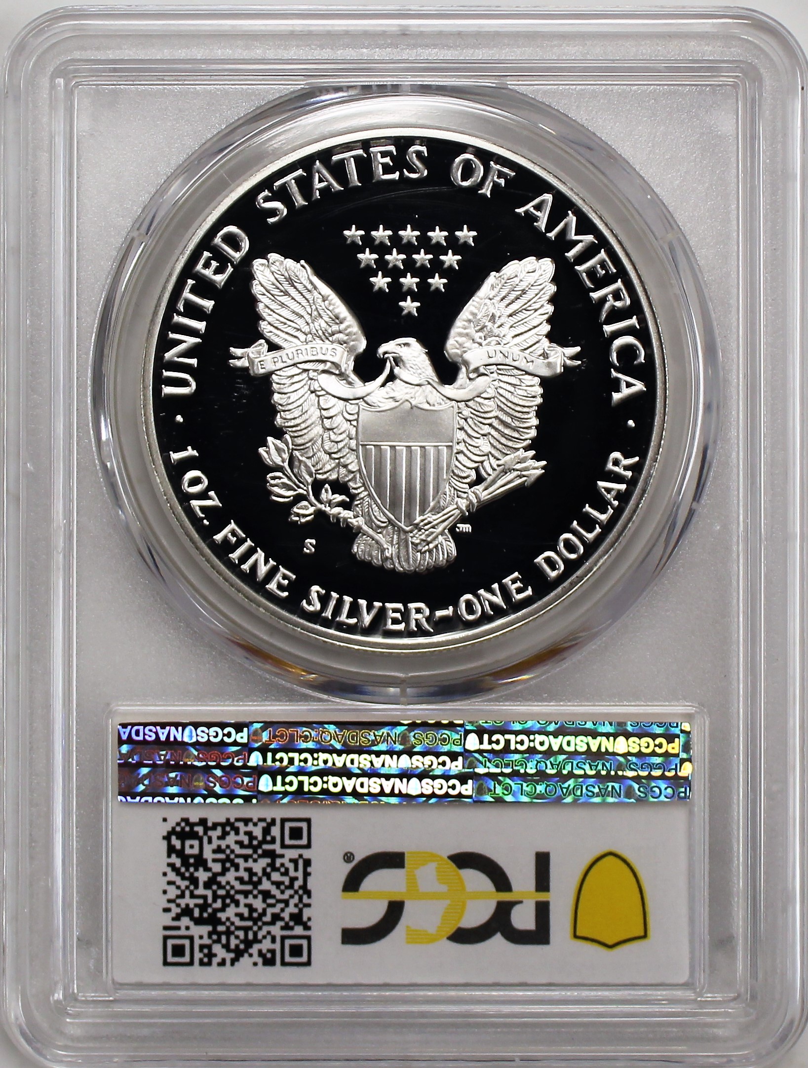 1991 S $1 Proof Silver Eagle PCGS PR70 DCAM Blue Label