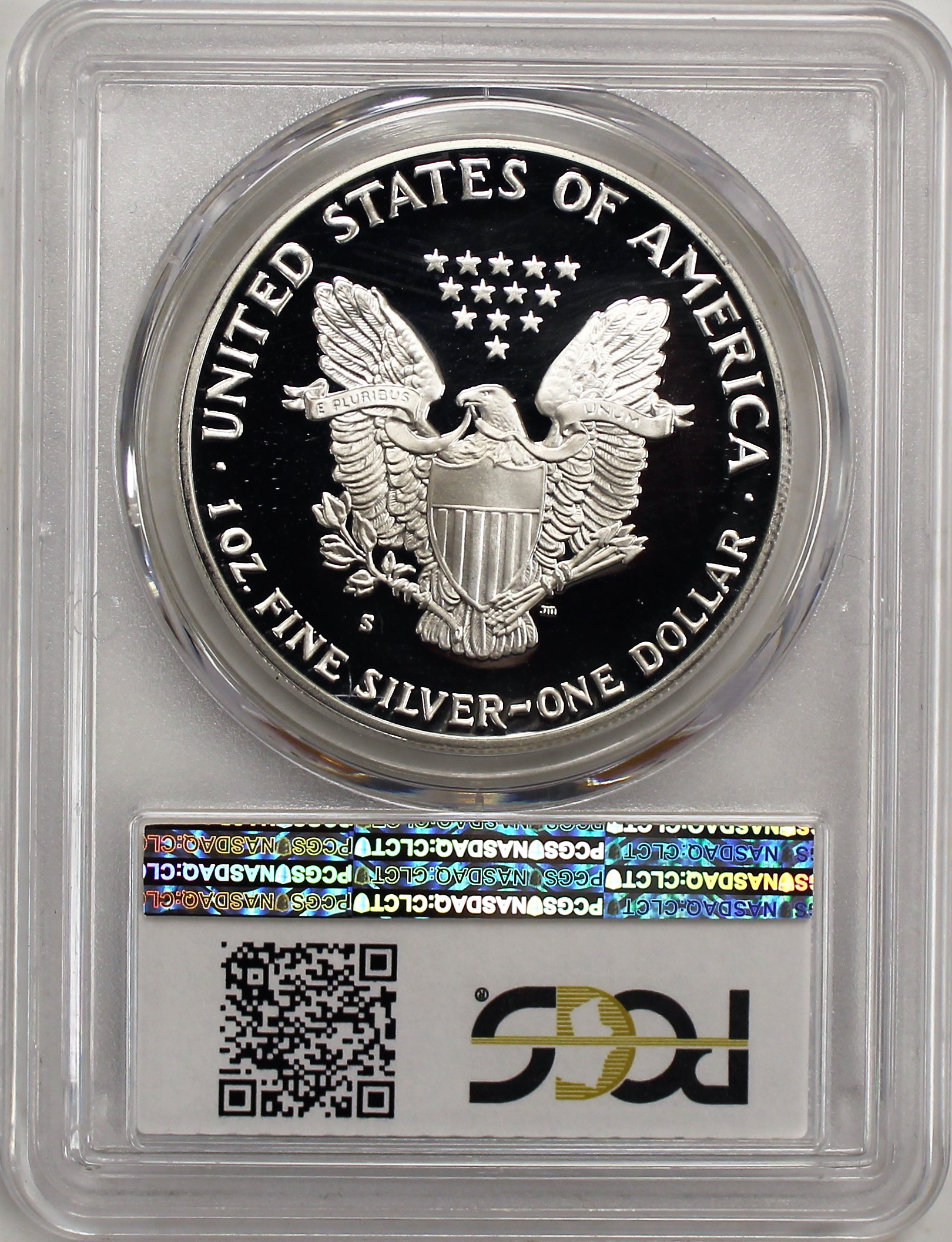1992 S $1 Proof Silver Eagle PCGS PR70 DCAM Blue Label