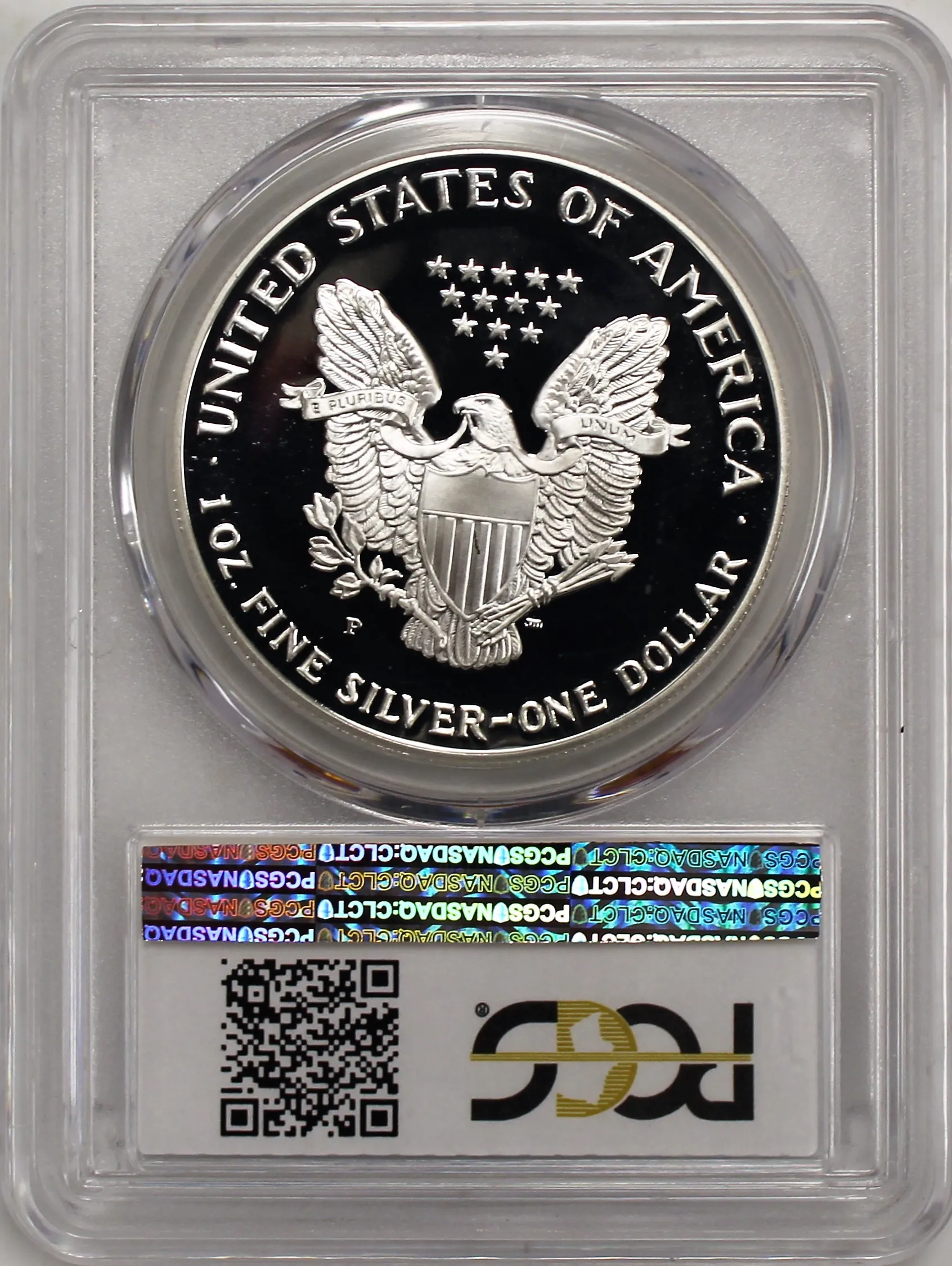 1993 P $1 Proof Silver Eagle PCGS PR70 DCAM Blue Label