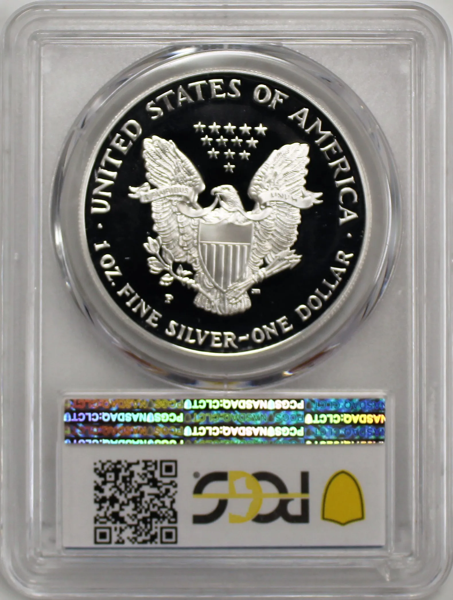 1999 P $1 Proof Silver Eagle PCGS PR70 DCAM Blue Label