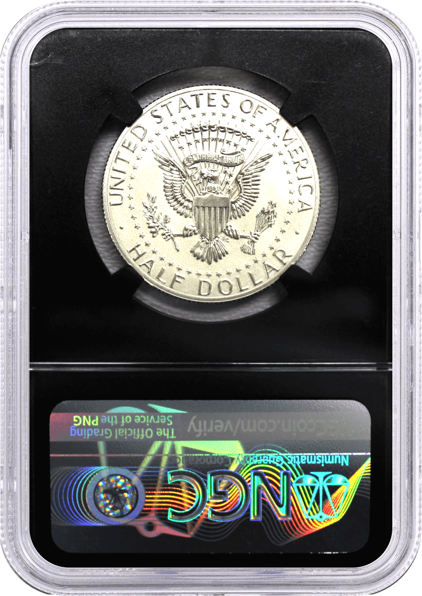2019 S 50C Enhanced Reverse Proof Kennedy Half Dollar Apollo 11 Official US Mint Set NGC PF70 ENHANCED REV PF First Releases Boot Print Label Black Core