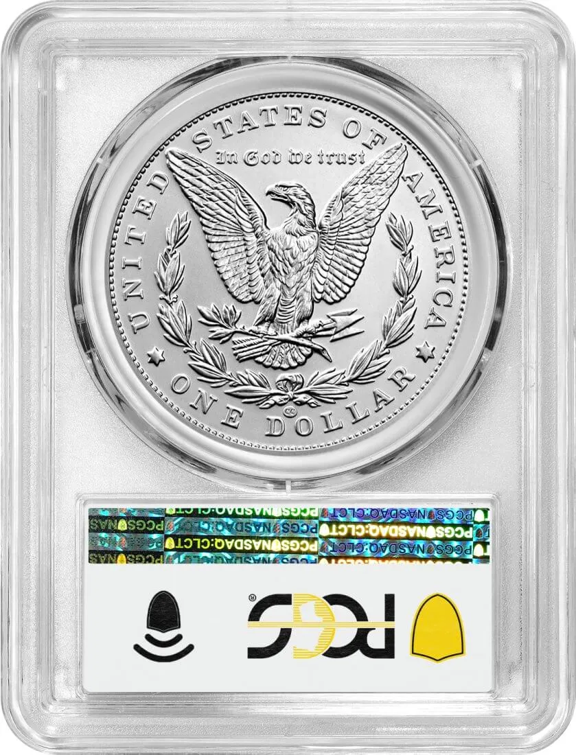 2021 $1 CC Morgan Dollar Privy Mark PCGS MS70 First Day of Issue 100th Anniversary Label