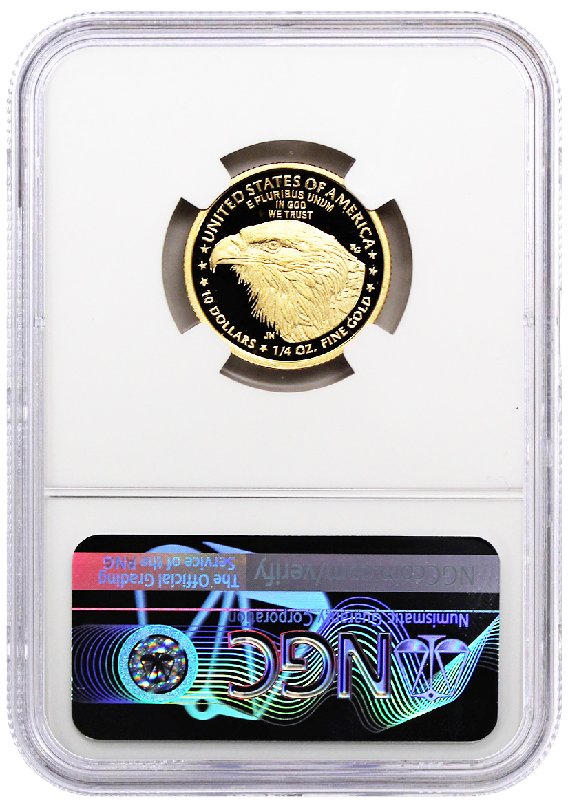 2022 W $10 Proof Gold Eagle NGC PF70 Ultra Cameo First Day of Issue 1st Label