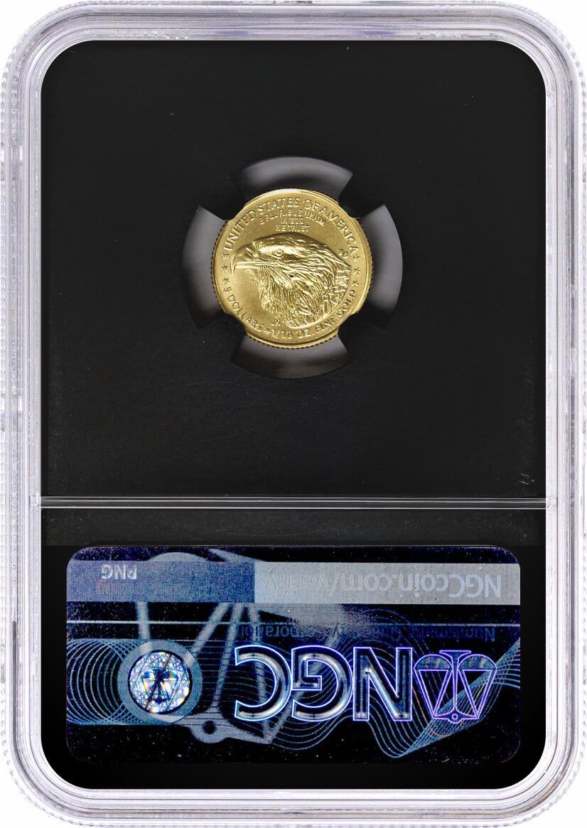 2022 $5 Gold Eagle NGC MS70 First Day of Issue Jennie Norris Signature Black Core