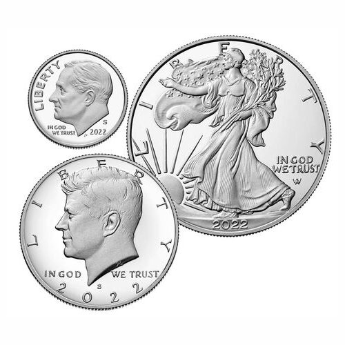 2022 S Limited Edition Silver Proof 8 Coin Set in OGP