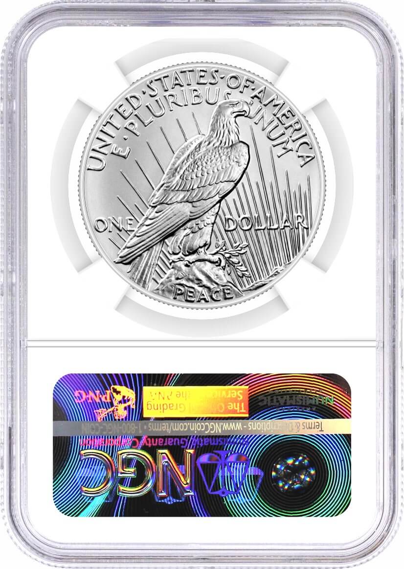2023 $1 Uncirculated Silver Morgan Dollar and Peace Dollar 2 Coin Duo NGC MS70 First Day of Issue 1st Label