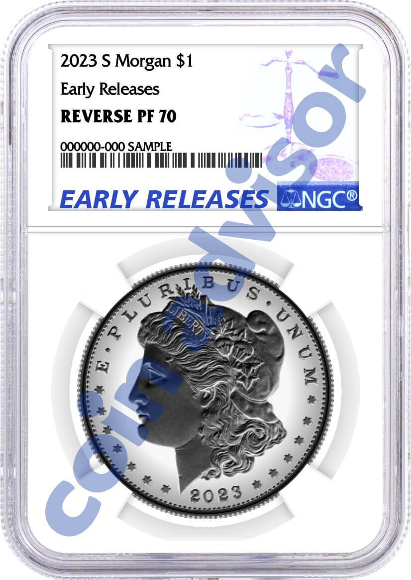 2023 S $1 Reverse Proof Morgan Dollar and Peace Dollar 2 Coin Set NGC REVERSE PF70 Early Releases