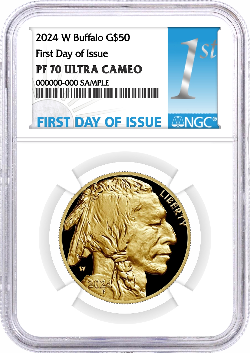 2024 W $50 Proof 1 oz Gold Buffalo NGC PF70 UCAM First Day of Issue