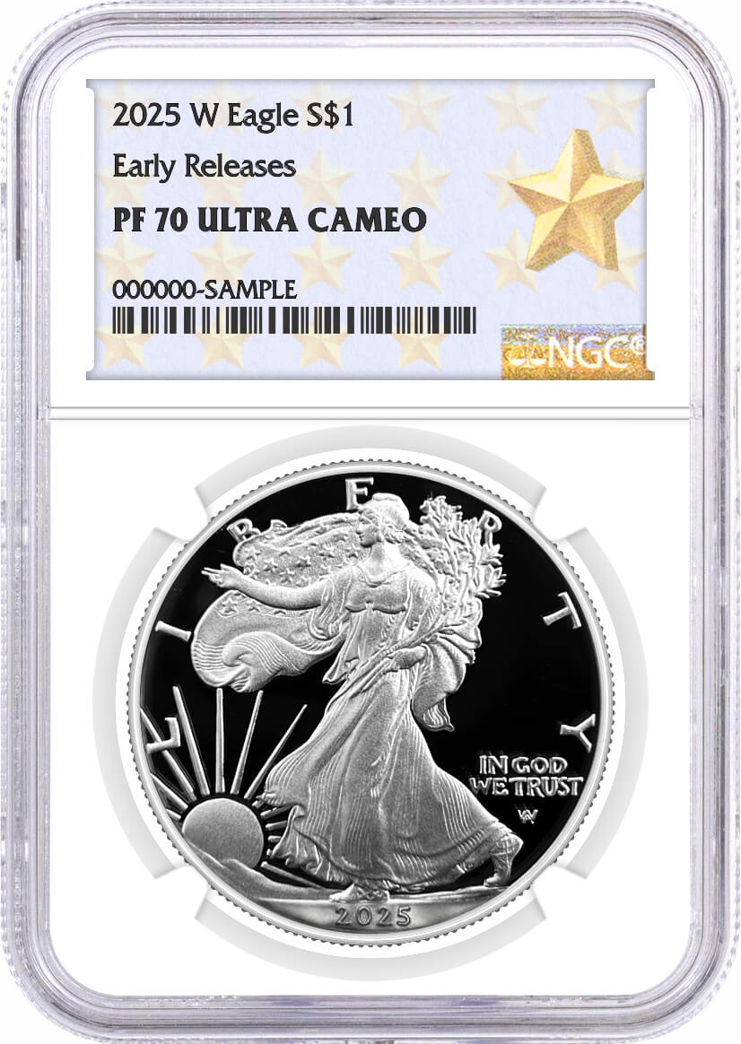 2025 W $1 1 oz Proof Silver Eagle NGC PF70 Ultra Cameo Early Releases West Point Star Label