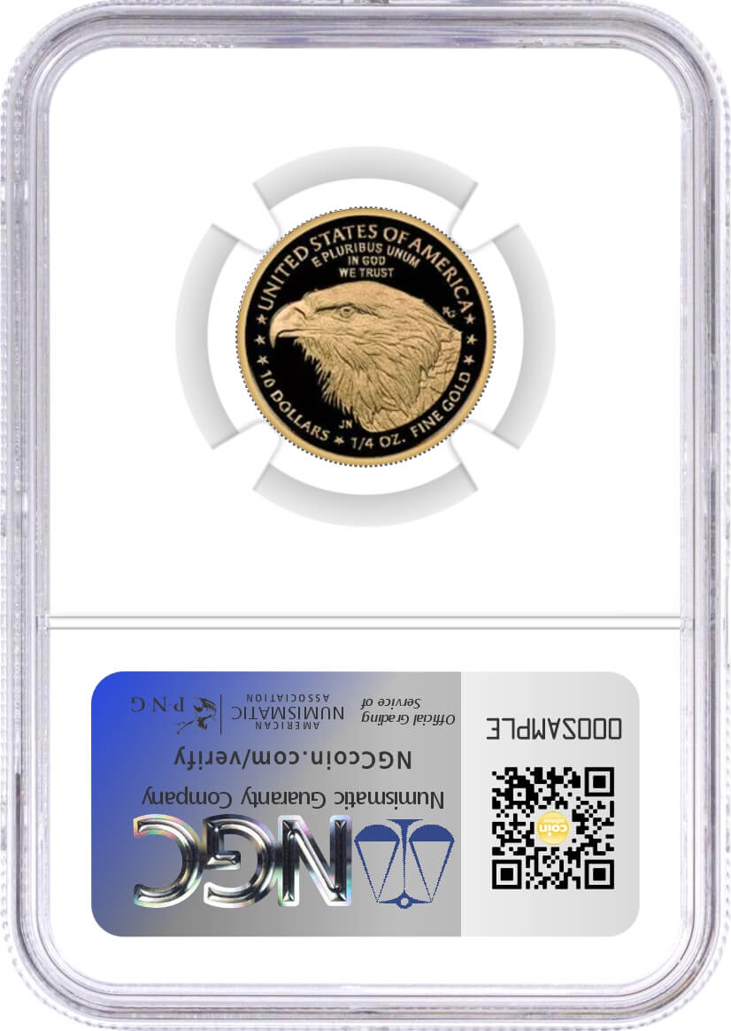 2025 W 1.85 oz Proof Gold Eagle 4-Coin Set NGC PF70 Ultra Cameo Advance Releases Norris Signed U.S. Mint Designer Series