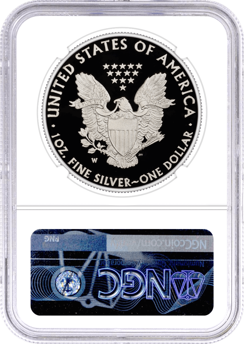 2014 W $1 1 oz Proof Silver Eagle Limited Edition Set NGC PF70 UCAM Mercanti/Gaudioso Signed Limited Edition Dual Signature U.S. Mint Engraver Series