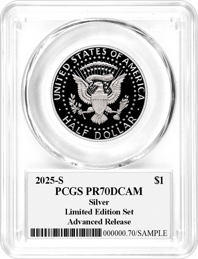 2025 S Limited Edition Silver Proof Set Kennedy PCGS PR70 DCAM AR Facsimile Label and Silver Eagle PCGS PR70 DCAM AR Damstra Signed MDS with 6 Coin Bonus in OGP