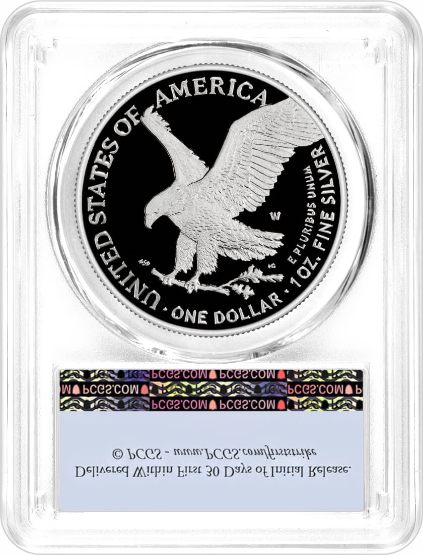 1776-2026 W $1 1 oz 250th Anniversary Liberty Bell Privy Proof Silver Eagle PCGS PR70 DCAM First Strike Flag Label