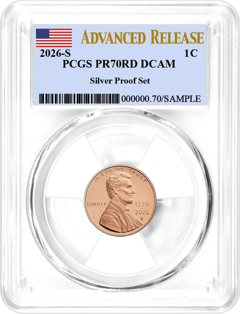 2026 S Semiquincentennial Silver Proof 10-Coin Set PCGS PR70 DCAM Advanced Release Flag Label with Coin Advisor 10-Slab Box
