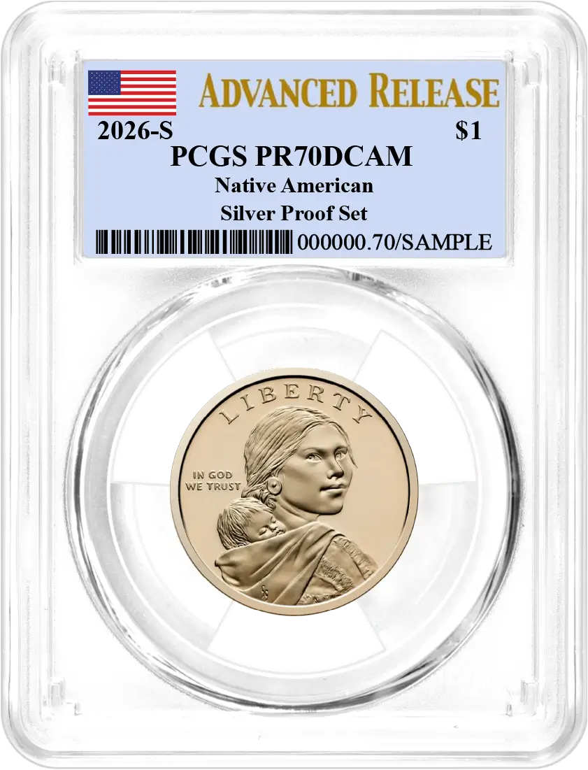 2026 S Semiquincentennial Silver Proof 10-Coin Set PCGS PR70 DCAM Advanced Release Flag Label with Coin Advisor 10-Slab Box