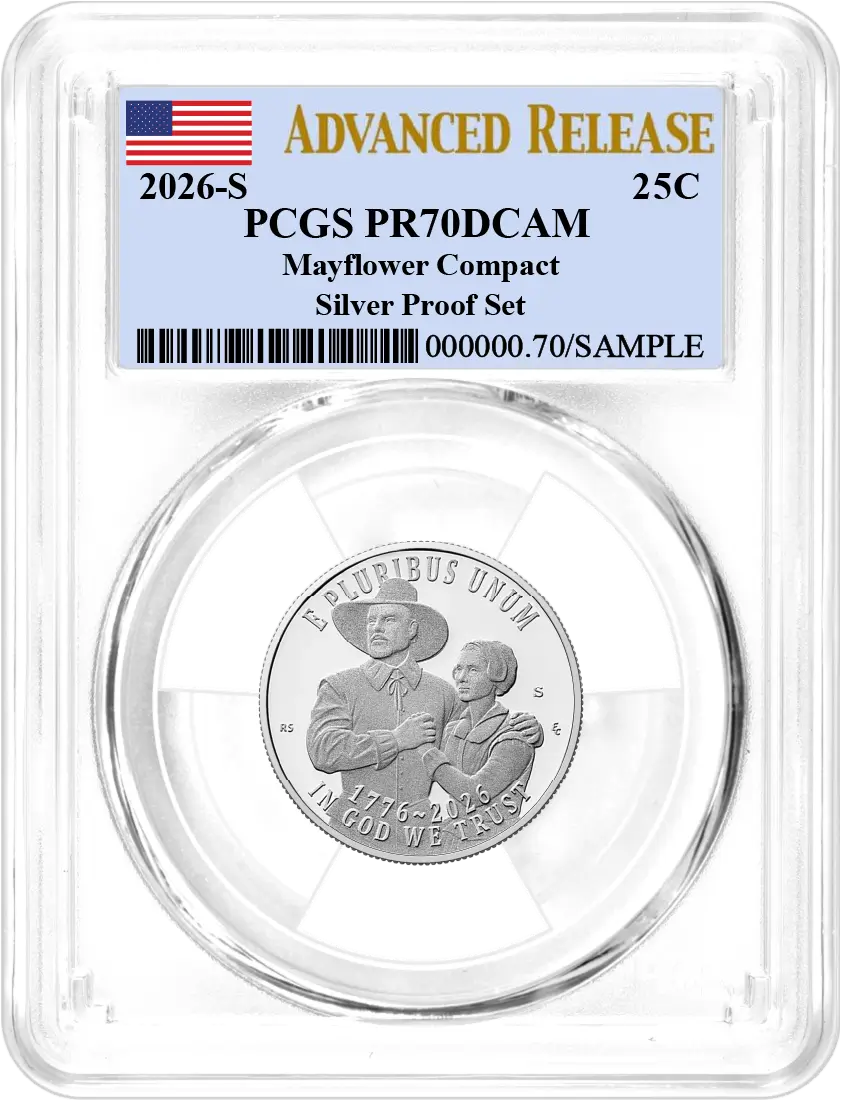 2026 S Semiquincentennial Silver Proof 10-Coin Set PCGS PR70 DCAM Advanced Release Flag Label with Coin Advisor 10-Slab Box