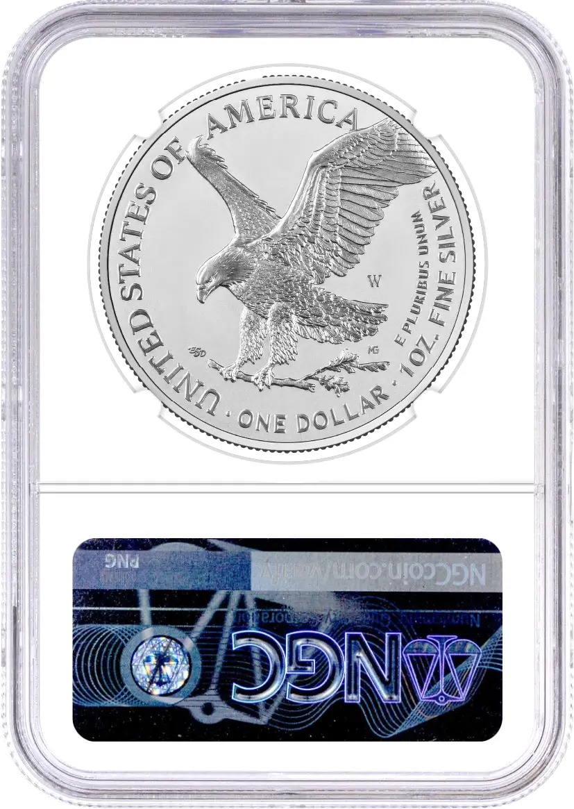 1776-2026 W $1 1 oz 250th Anniversary Liberty Bell Privy Enhanced Uncirculated Silver Eagle NGC MS70 First Day of Issue West Point Star Label