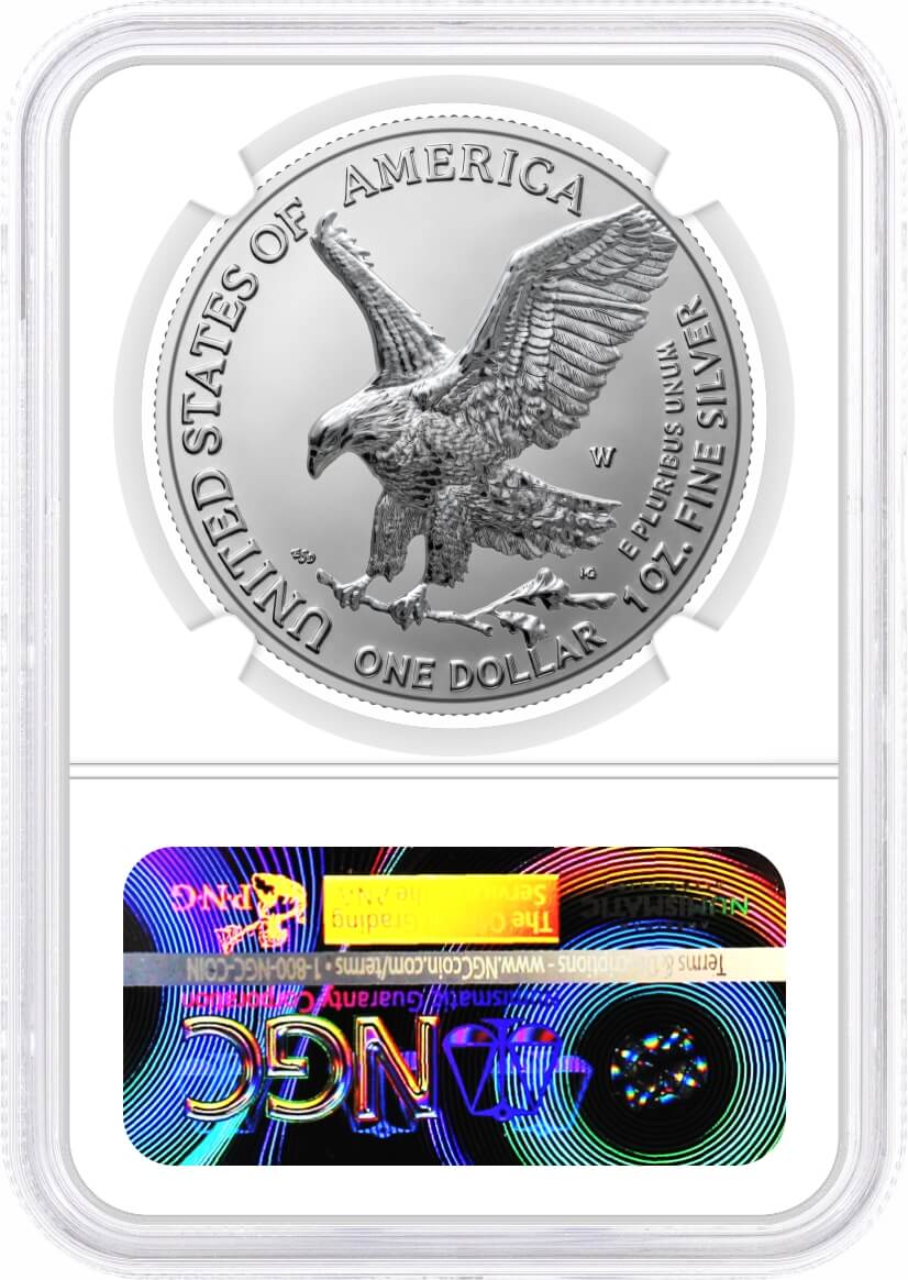 1776-2026 W $1 1 oz 250th Anniversary Liberty Bell Privy Silver Eagle NGC Gem Enhanced Uncirculated America250™ Label Original COA Included