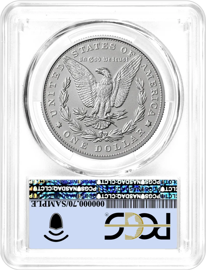 1776-2026 (W) $1 Enhanced Uncirculated Silver Morgan Dollar & Peace Dollar 2-Coin Set PCGS SP70 Advanced Release Flag Label