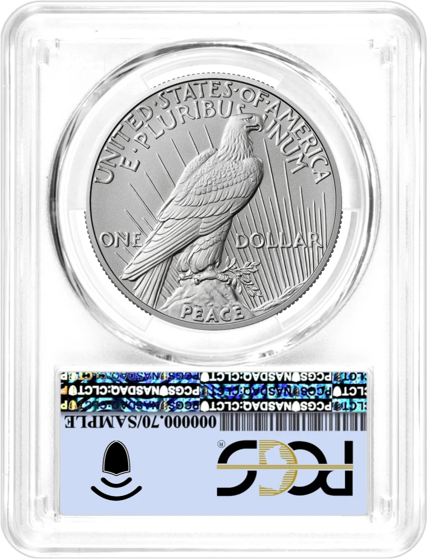 1776-2026 (W) $1 Enhanced Uncirculated Silver Morgan Dollar & Peace Dollar 2-Coin Set PCGS SP70 Advanced Release Flag Label