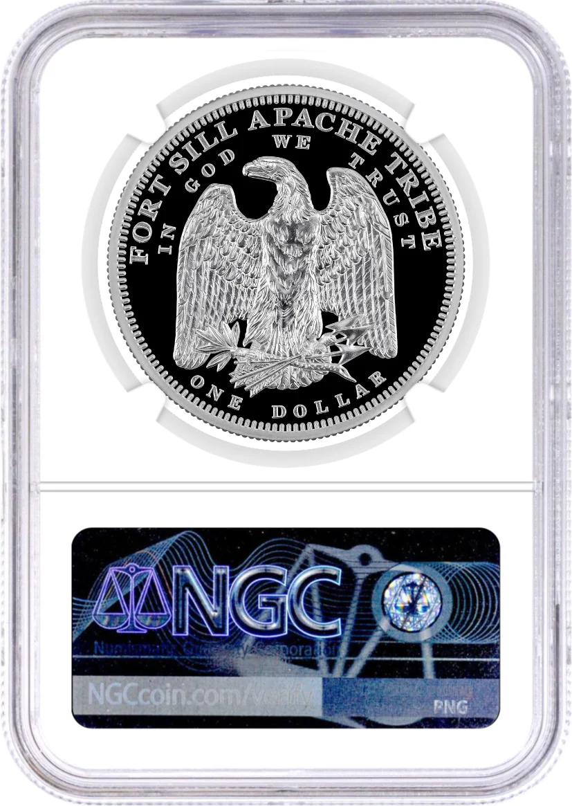 1879(2026) Morgan Pattern 4-Coin Set NGC PF70 UCAM Advance Releases Gaudioso Signed with Bonus Whitman US Pattern Coins Book