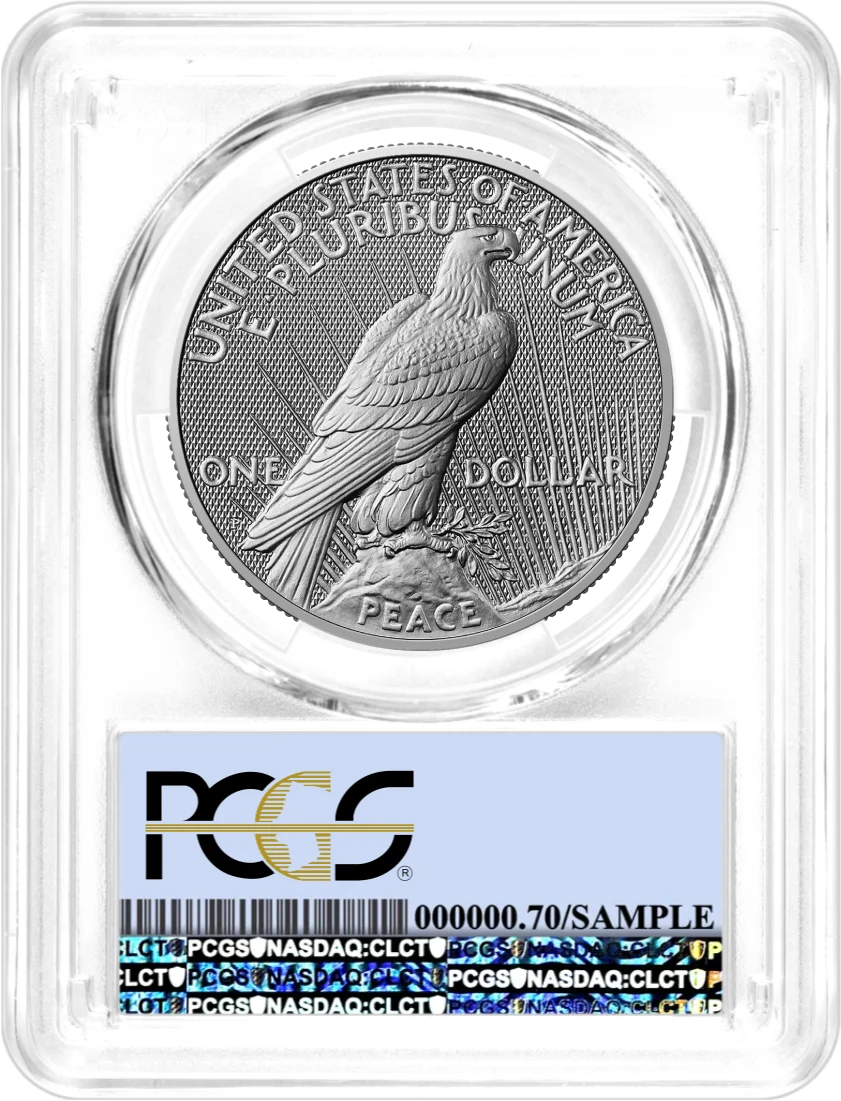 1776-2026 P $1 Diamond Field Silver Morgan Dollar & Peace Dollar 2-Coin Set PCGS MS70 Advanced Release Flag Label