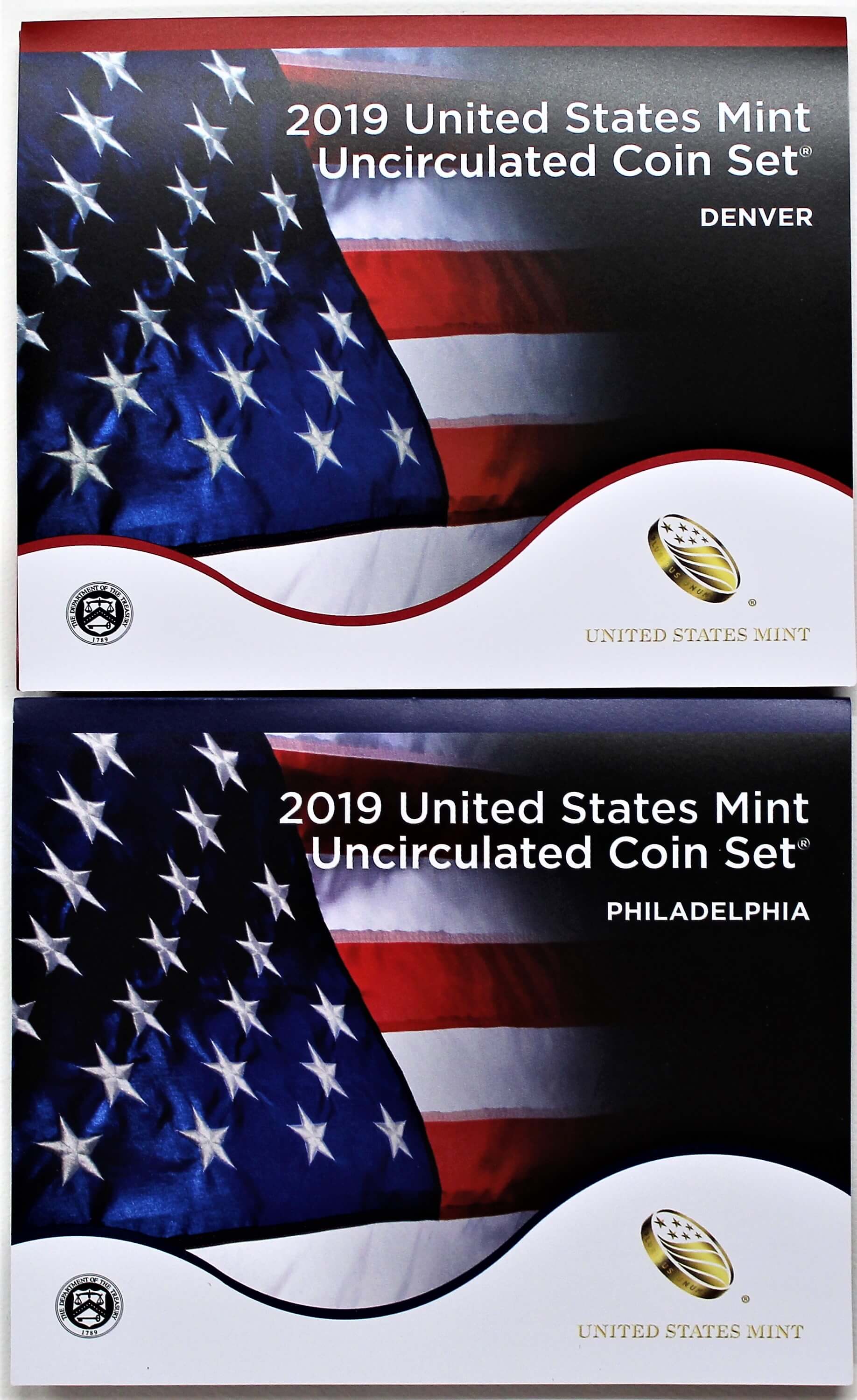 2019 P & D United States Mint Uncirculated Set 20 Coins OGP