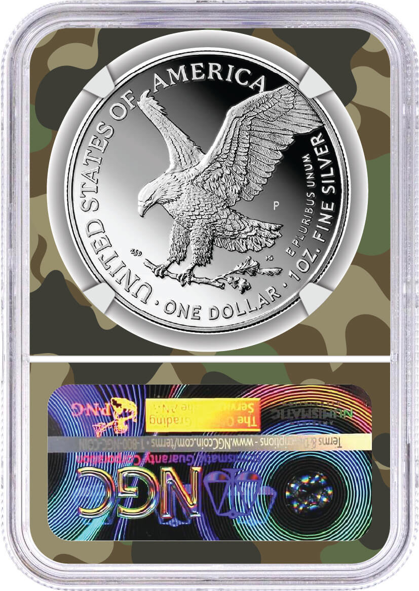 2025 P $1 1oz Silver Eagle 250th Anniversary United States Marine Corps Privy NGC PF69 UCAM Early Releases Marine Camo Core and Label with OGP