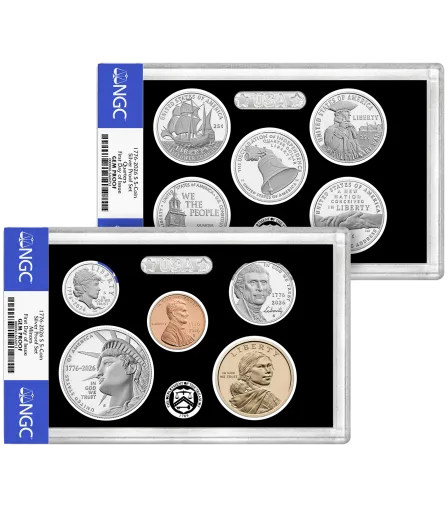 2026 S Semiquincentennial Silver Proof 10-Coin Set in OGP NGC Gem Proof Banded First Day of Issue