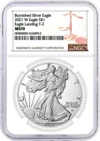 Set PCGS SP70 FS Flag Label Red W 2019-W Burnished $1 American Silver Eagle 3pc 