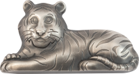 2022 Mongolia 1000 Togrog 1oz  .999 Silver Ultra High Relief Charming Silver Tiger Antique Finish OGP COA