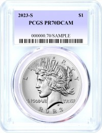 2023 S $1 Proof Silver Peace Dollar PCGS PR70 DCAM