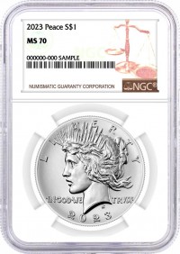 2023 $1 Silver Peace Dollar NGC MS70