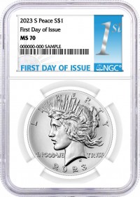 2023 $1 Silver Peace Dollar NGC MS70 First Day of Issue