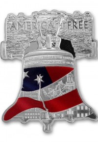 2023 $5 Solomon Islands 2oz .9999 Silver America The Free Liberty Bell Colorized Proof-Like OGP COA