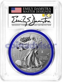 1776-2026 W $1 1 oz 250th Anniversary Liberty Bell Privy Enhanced Uncirculated Silver Eagle PCGS SP70 Advanced Release Damstra Signed Mint Designer Series