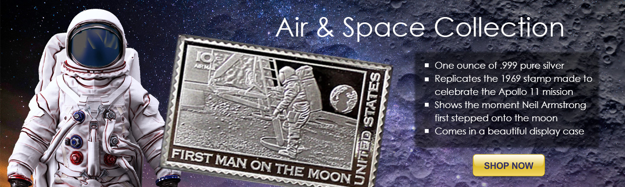 Silver Ingot Apollo 11 Stamp