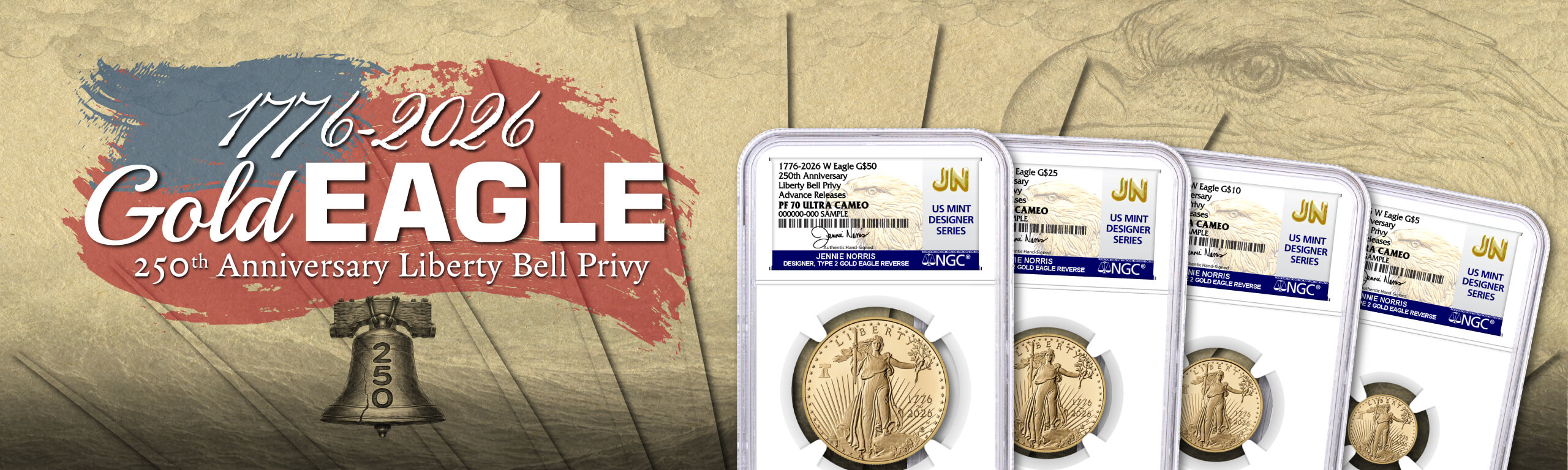 1776-2026 Proof Gold Eagles