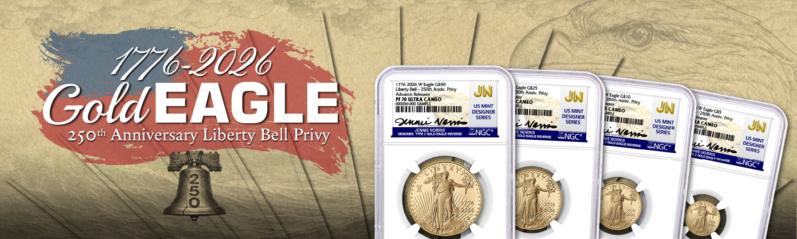 1776-2026 Proof Gold Eagles