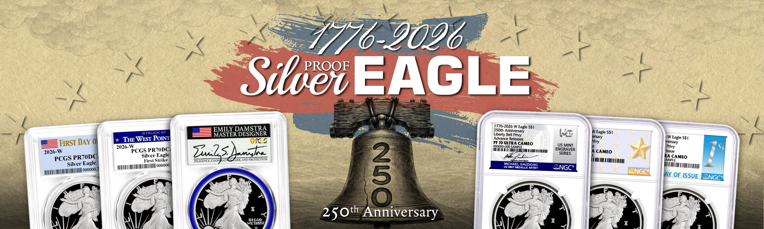 1776-2026 W Proof Silver Eagles